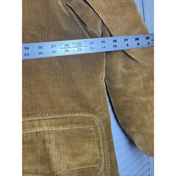 Vtg 60s 70s Atkinson Corduroy Coat Jacket 44 Tan Brown Made In Italy Vintage - Picture 7 of 13